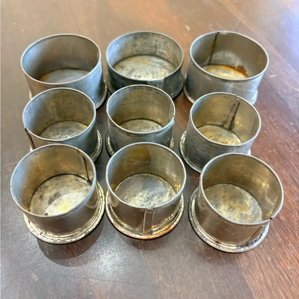 Set of 9 vintage tin biscuit/cookie cutters